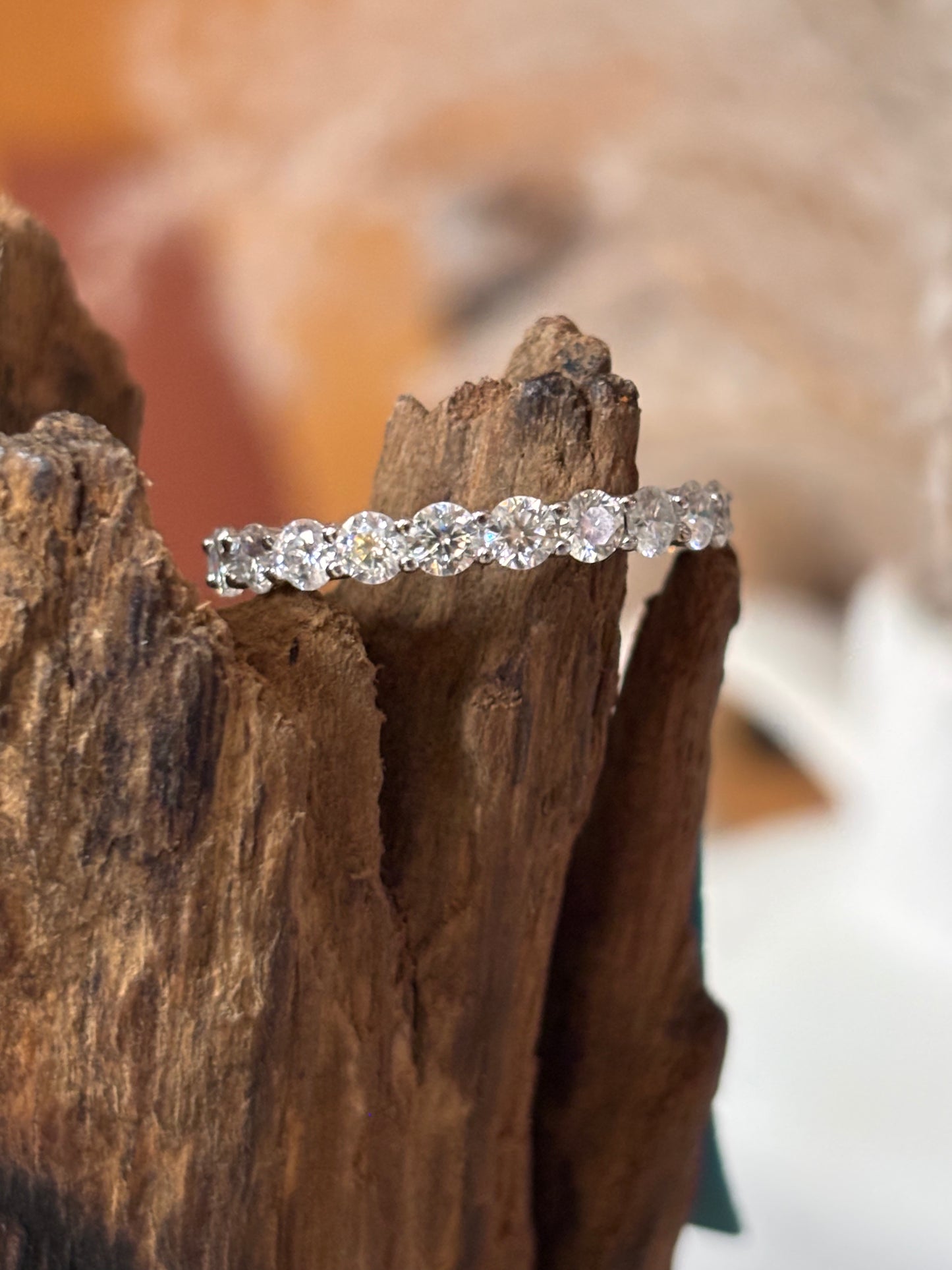 Moissanite Eternity Band Ring Rounds