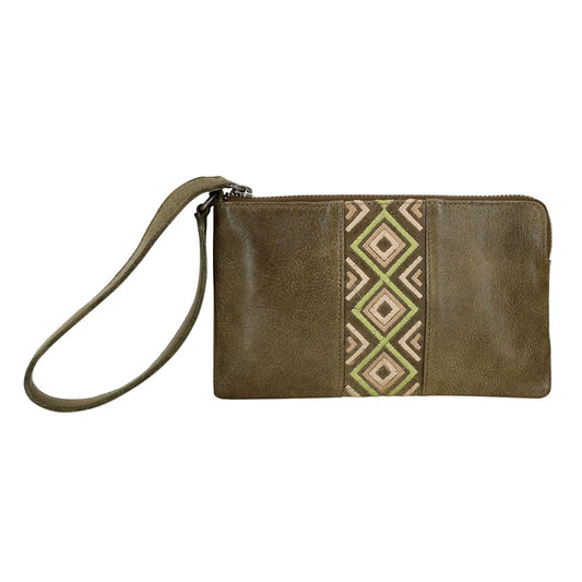 Diamond Leather Wristlet | Latico