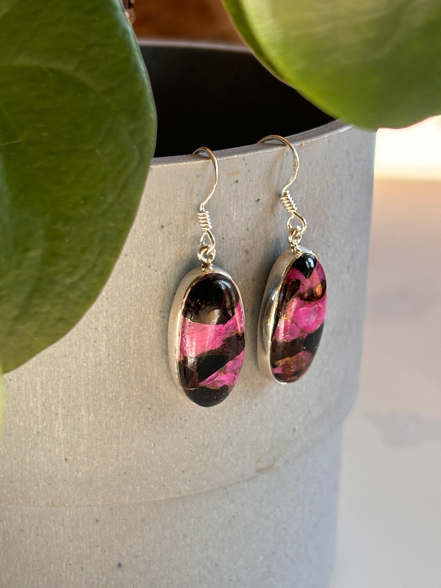 Gemstone Hanging Earrings