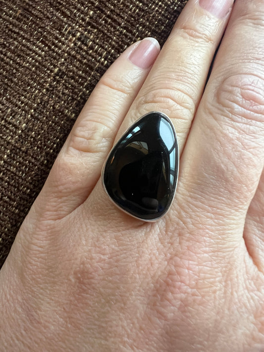 Black Onyx Ring 722 | Size 7
