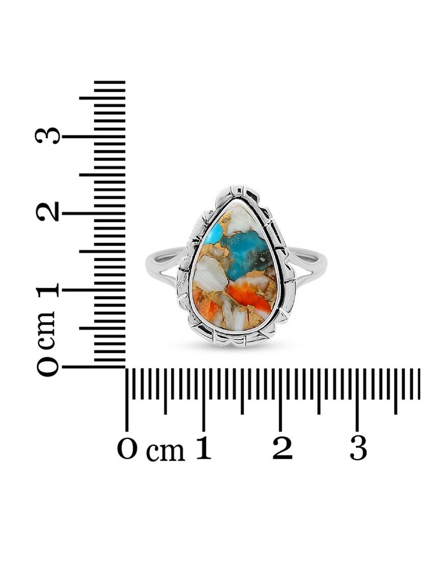 Spiny Oyster Turquoise Ring | Size 7