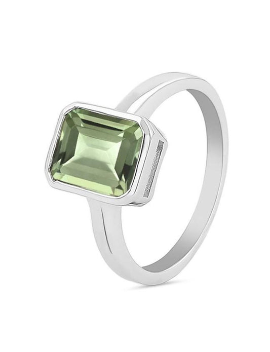 Green Amethyst (9x11) Ring