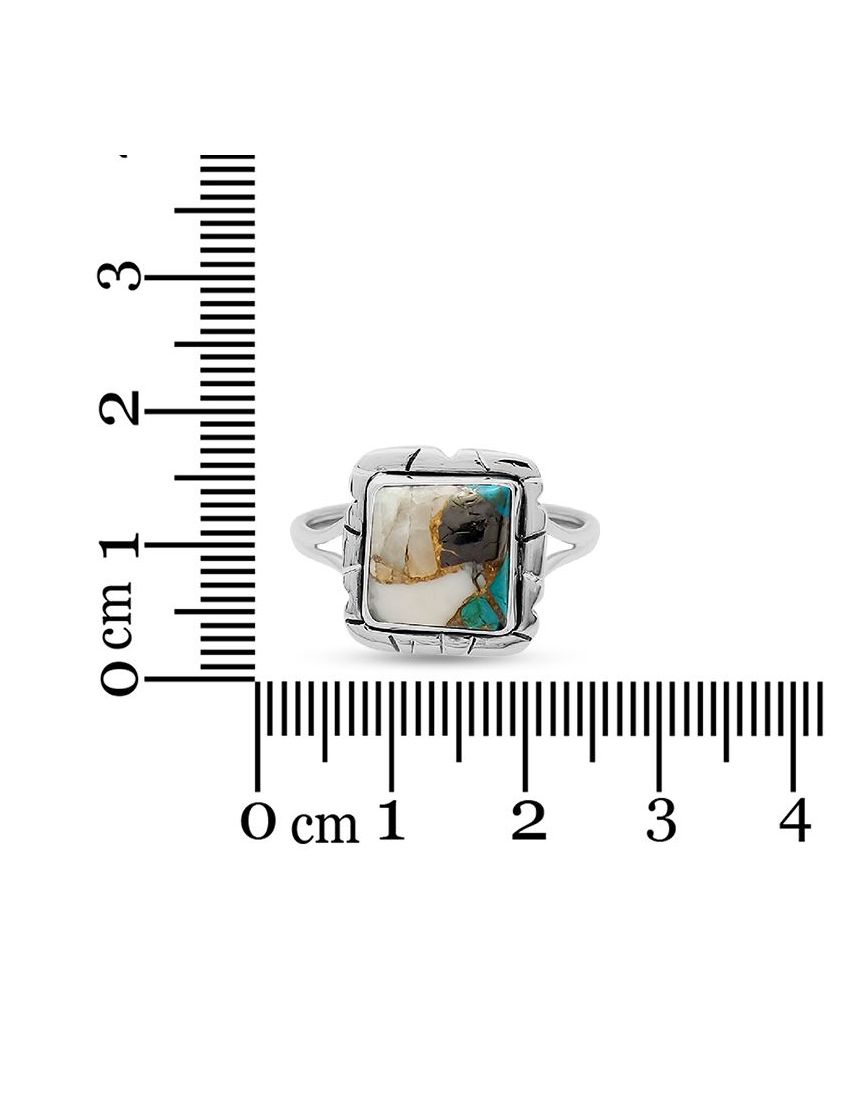 Oyster Turquoise Ring | Size 7