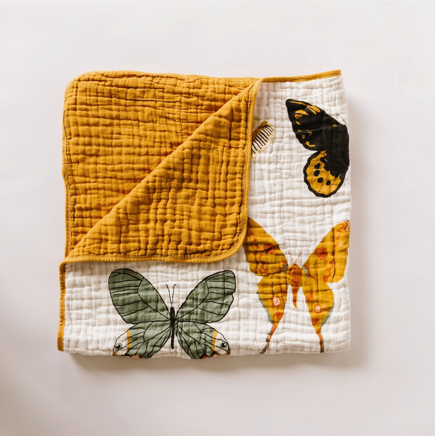 Butterfly Reversible Cotton Muslin Quilt