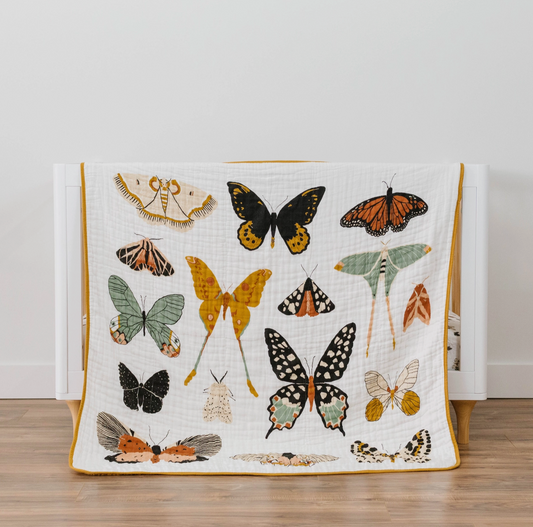 Butterfly Reversible Cotton Muslin Quilt
