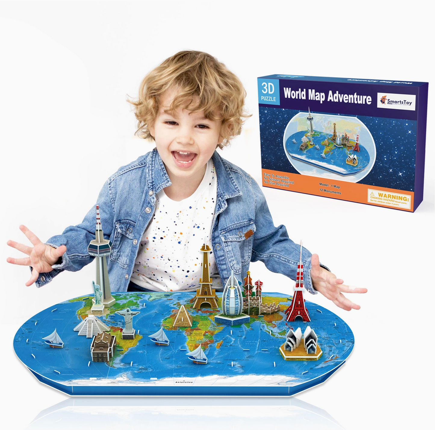 World Map 3D Kids Puzzle