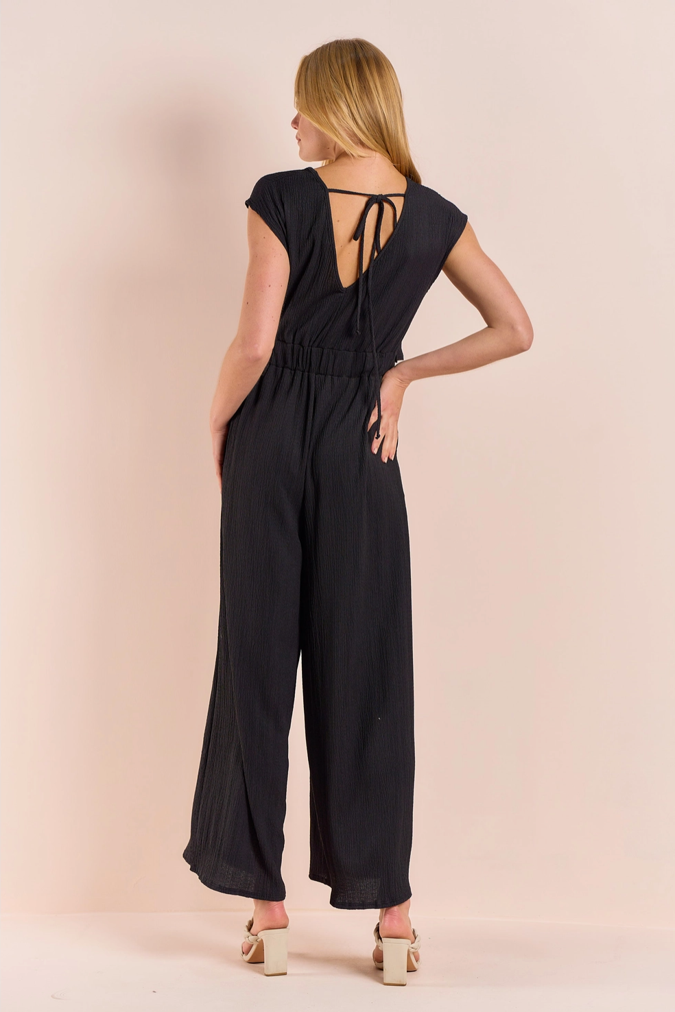 Capped Sleeve Jumpsuit l Hailey & Co.