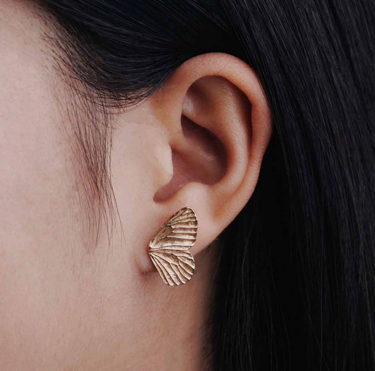 Dimensional Butterfly Post Earring