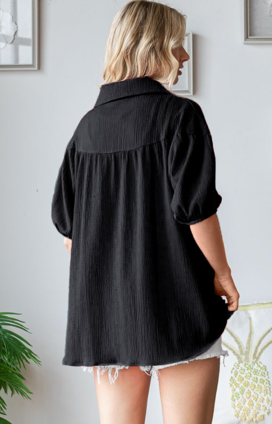 Black Button Down Blouse
