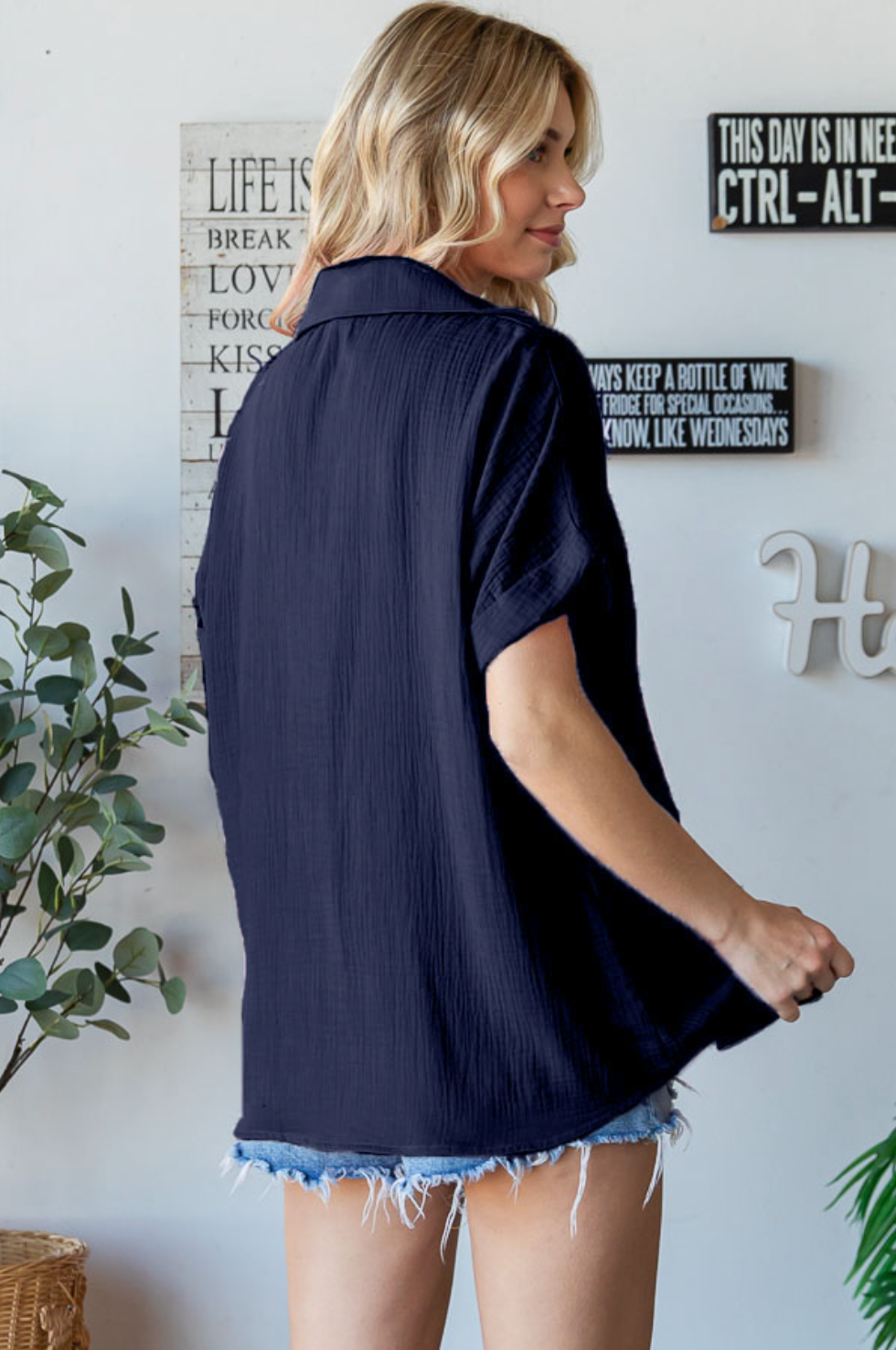 Cotton Button Down Top