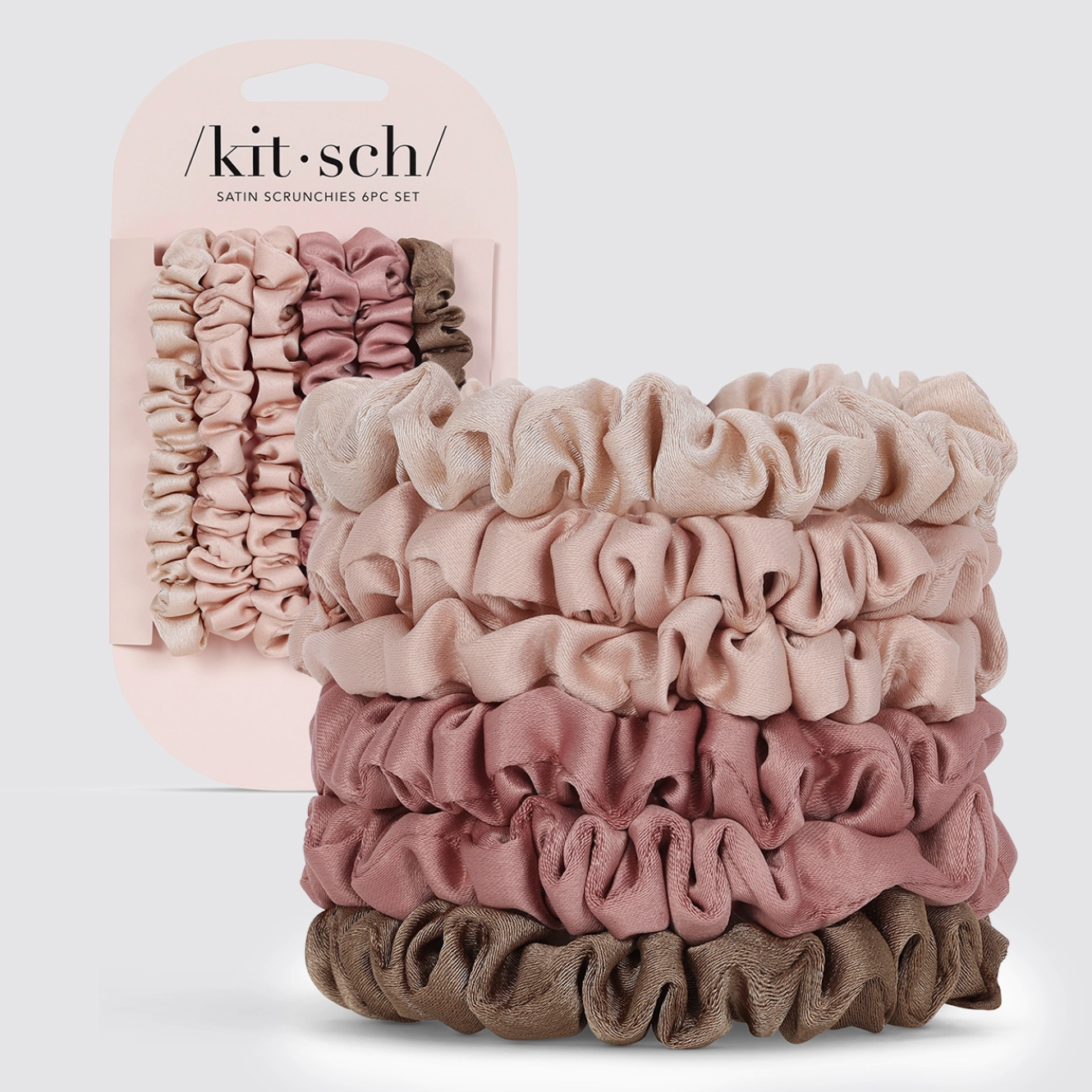 Ultra Petite Satin Scrunchies 6pc
