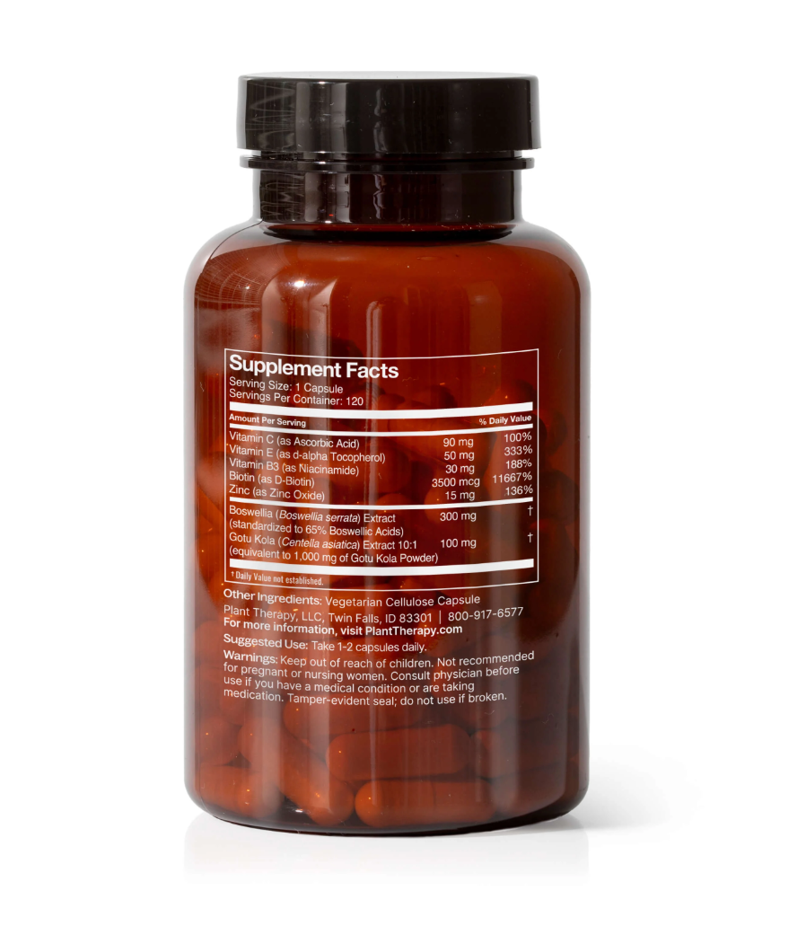 3-in-1 Hair, Skin & Nails Herbal Supplement - 120 Capsules