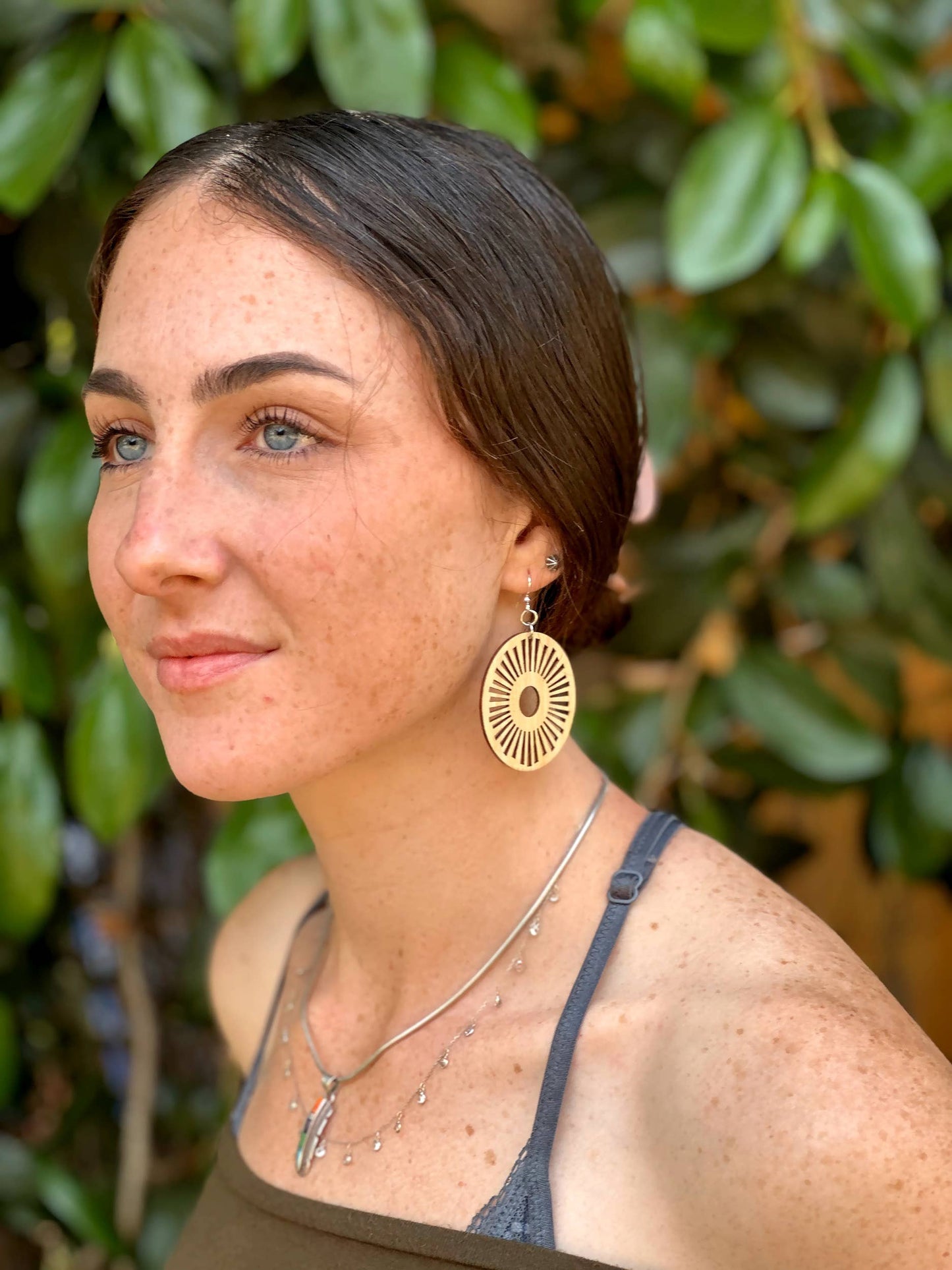 Tribal Sun Bamboo Earrings