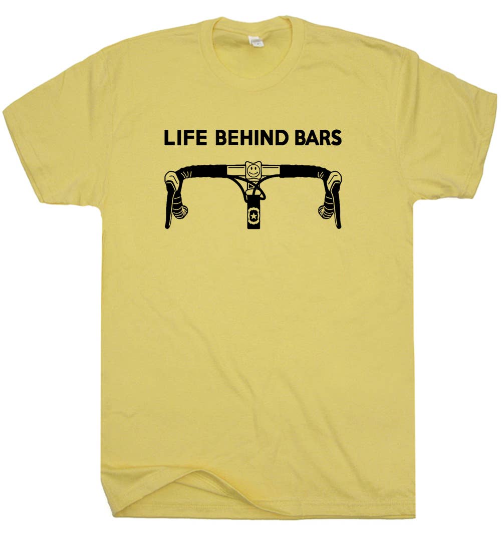 Bicycle Shirt Life Behind Bars Funny Biking Bike Riding Tee
