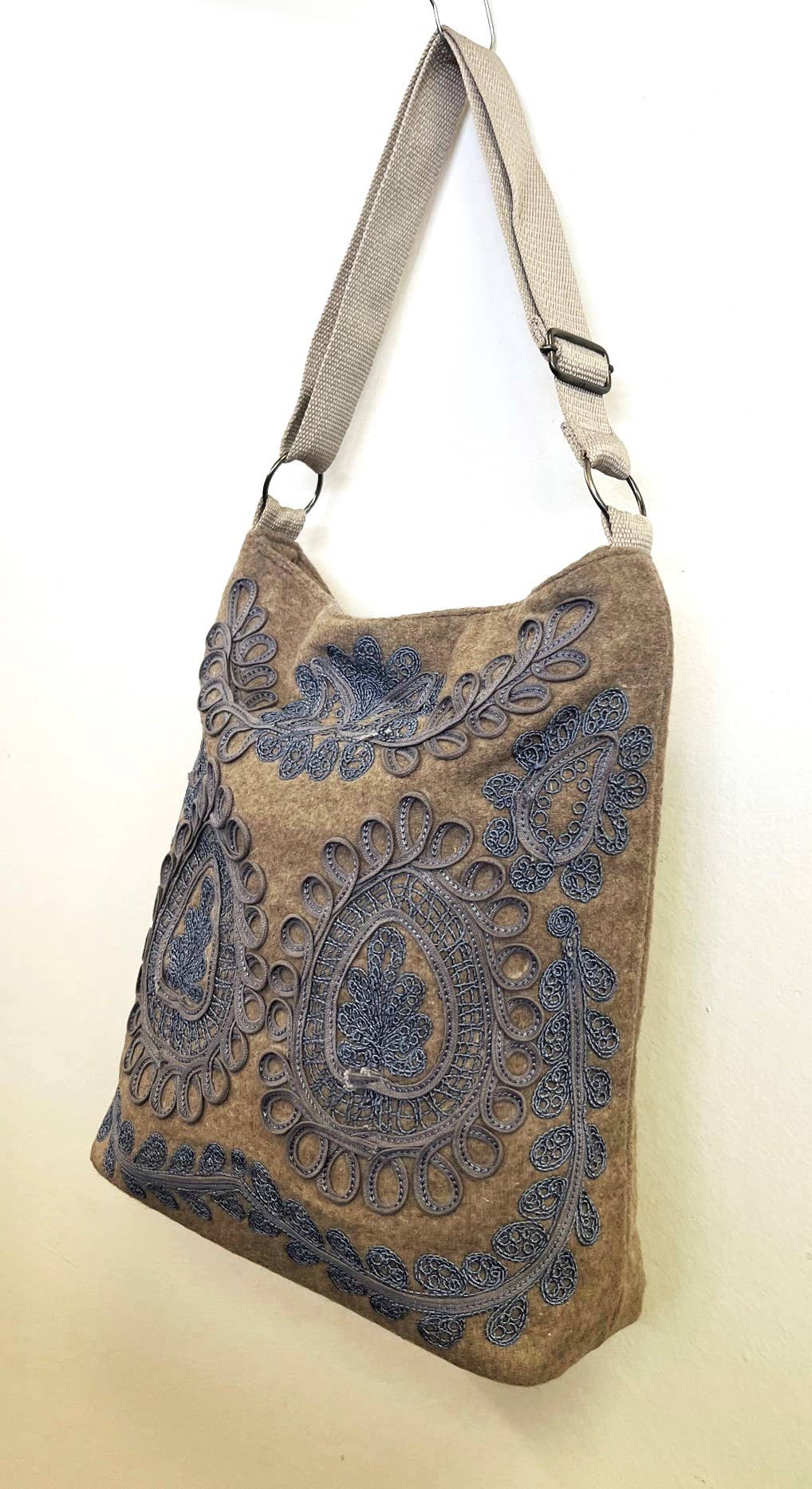 Embroidered Wool Felt Bag