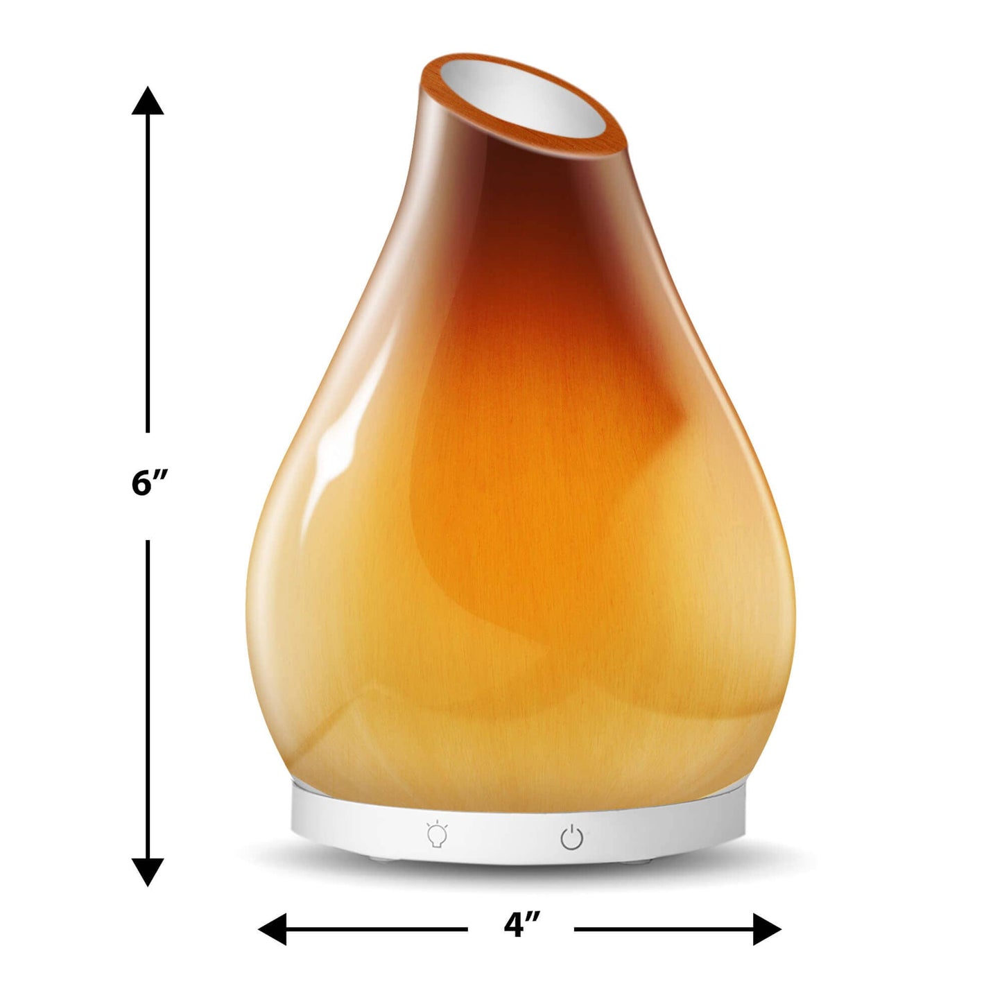 Bud Vase hand blown amber glass vase diffuser