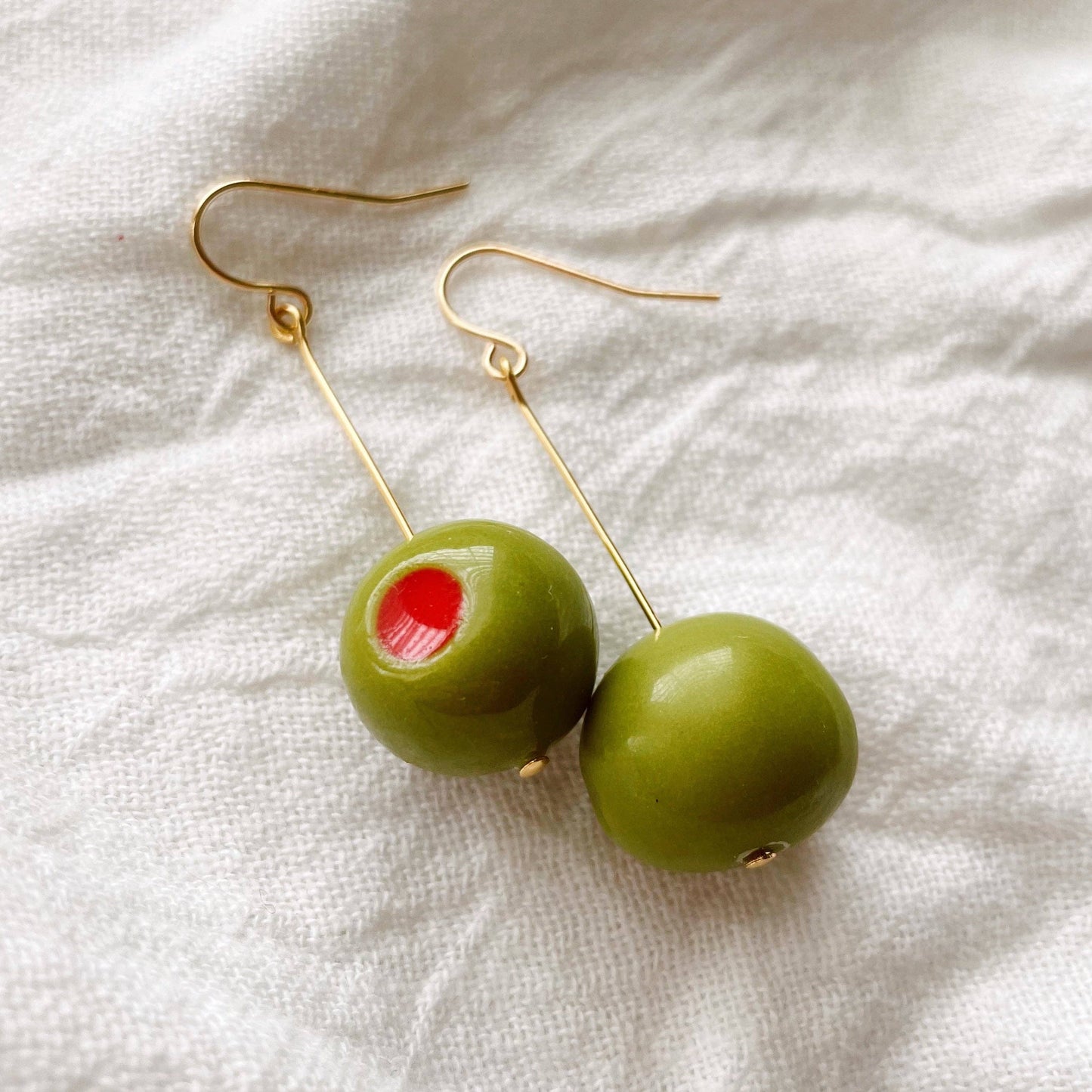 Olive You Dangles | Polymer Earrings
