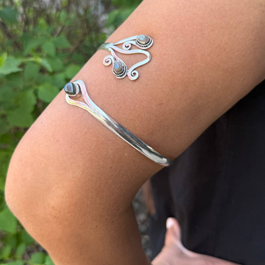 Handcrafted Arm Cuff Bracelet Armlet Armband With Stones