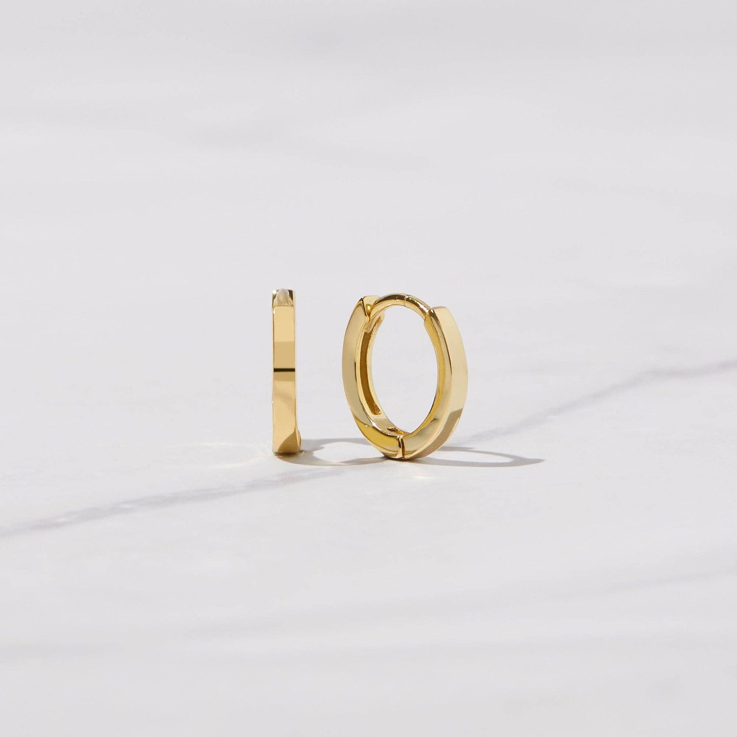 9mm Plain Huggie Hoops