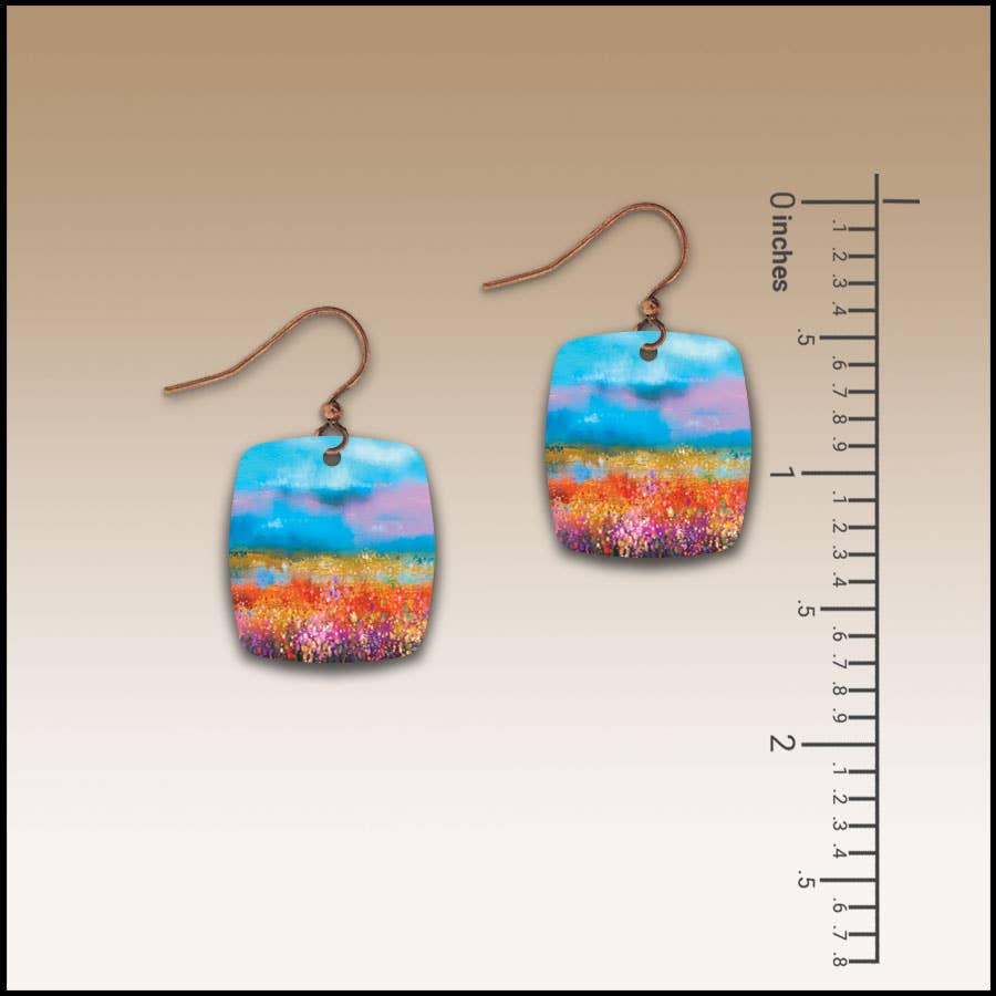 Summer Horizon Button Drop Handmade Earrings