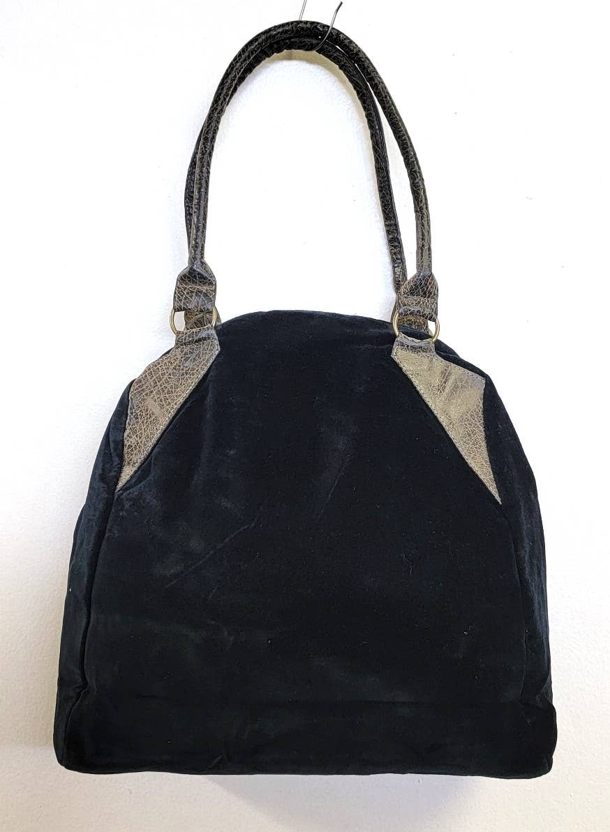Velvet Sequin Embroidered Tote
