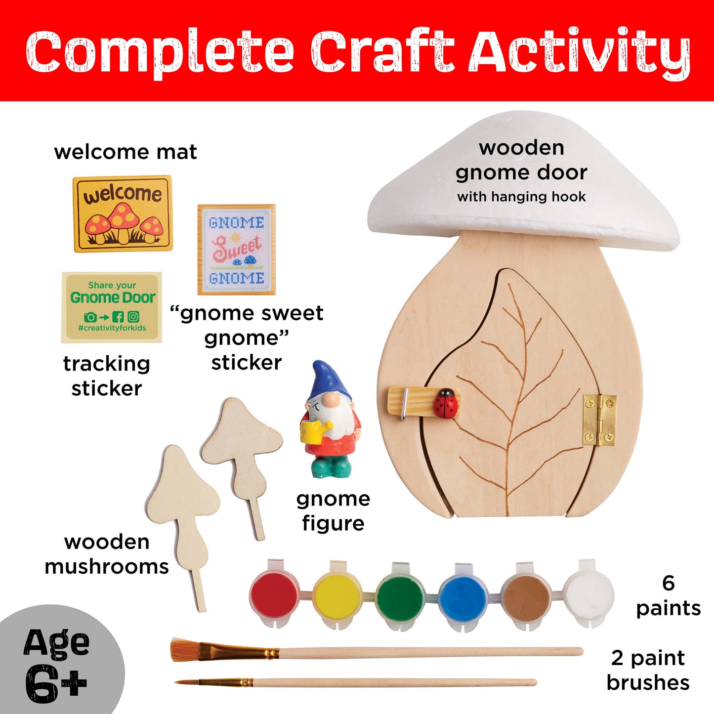 Gnome Garden Door DIY Craft Kit for Kids