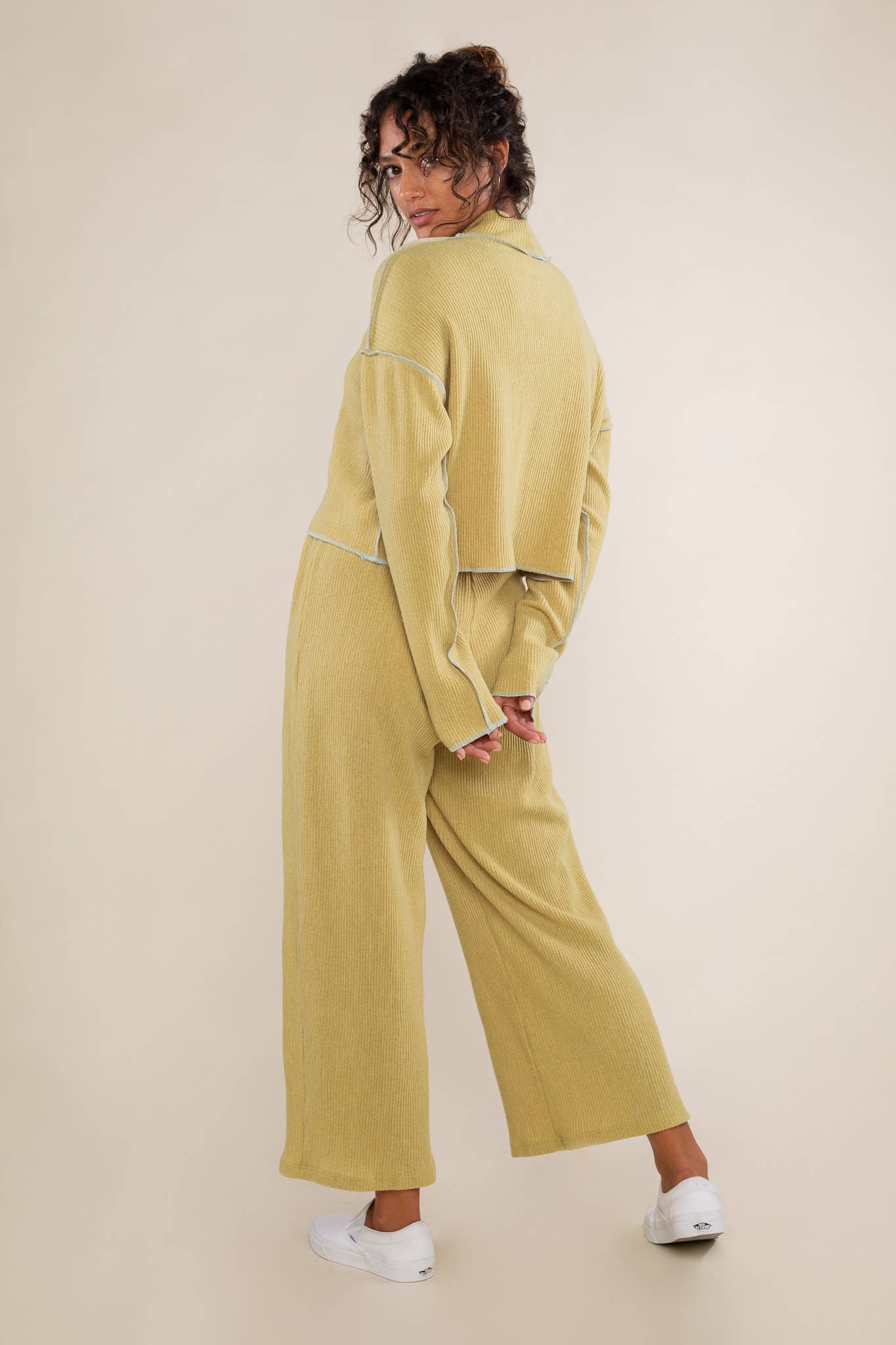Winnie Pleated Turtleneck Top