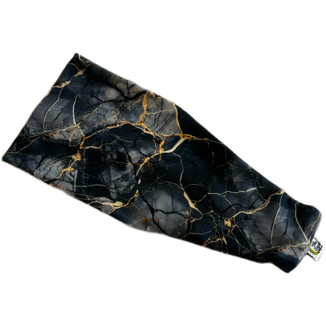 Black Marble Stretch Headband