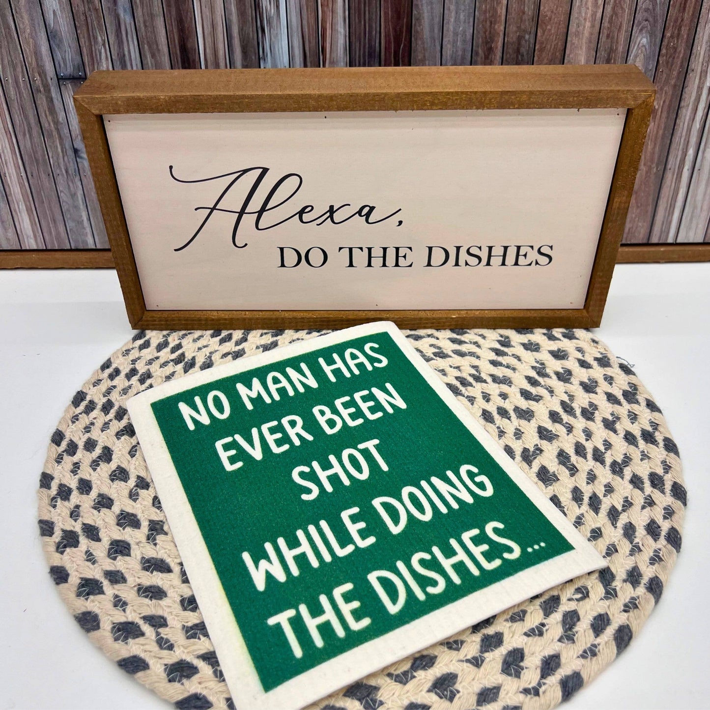 Shot While Doing The Dishes Funny Swedish Dishcloths - Gifts