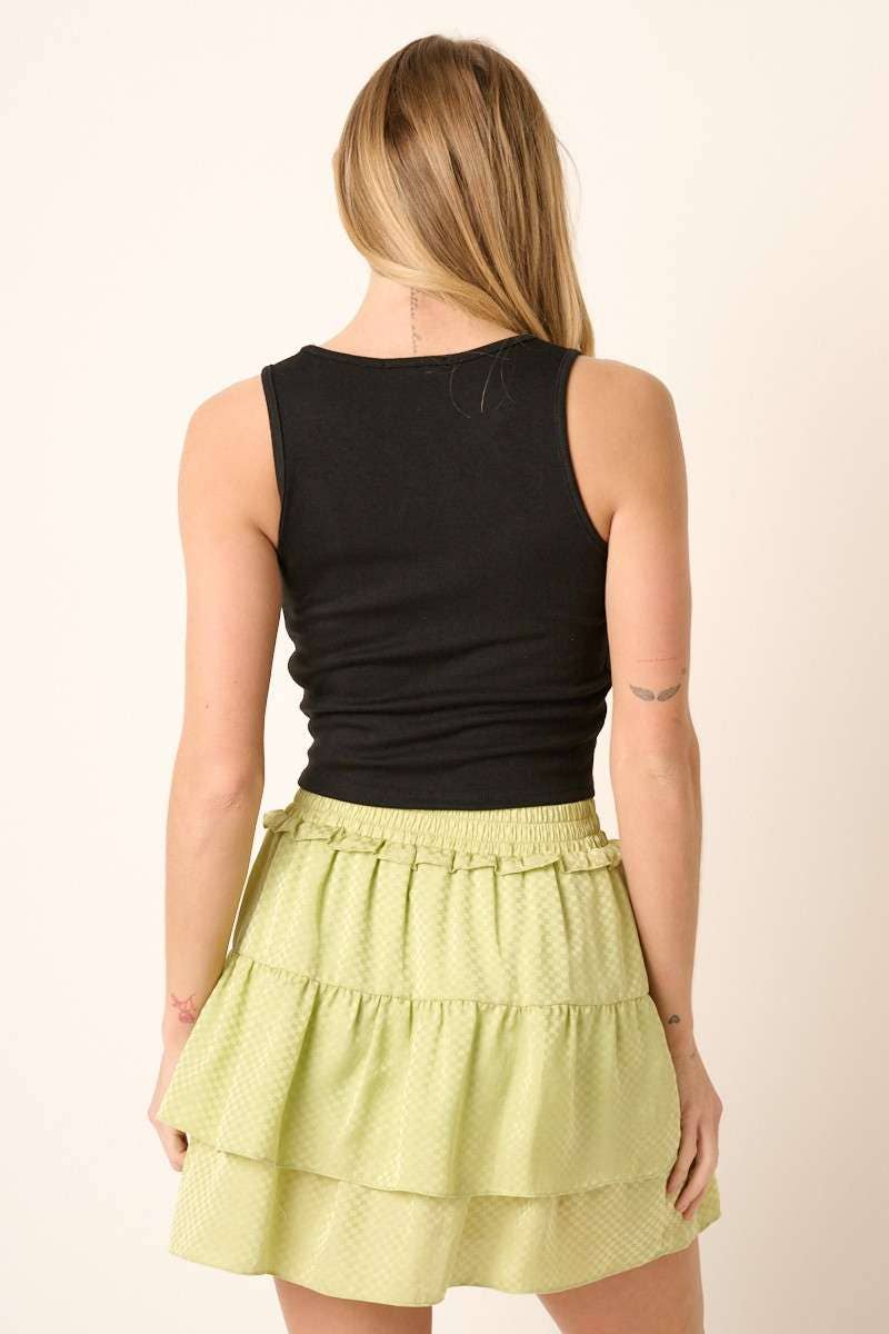 TWIST FRONT SLEEVELESS CROP TOP