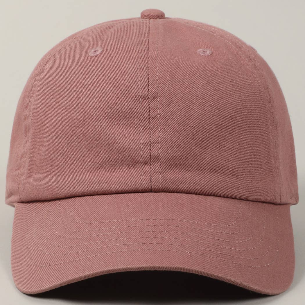 Stone Washed Cotton Solid Color Baseball Cap
