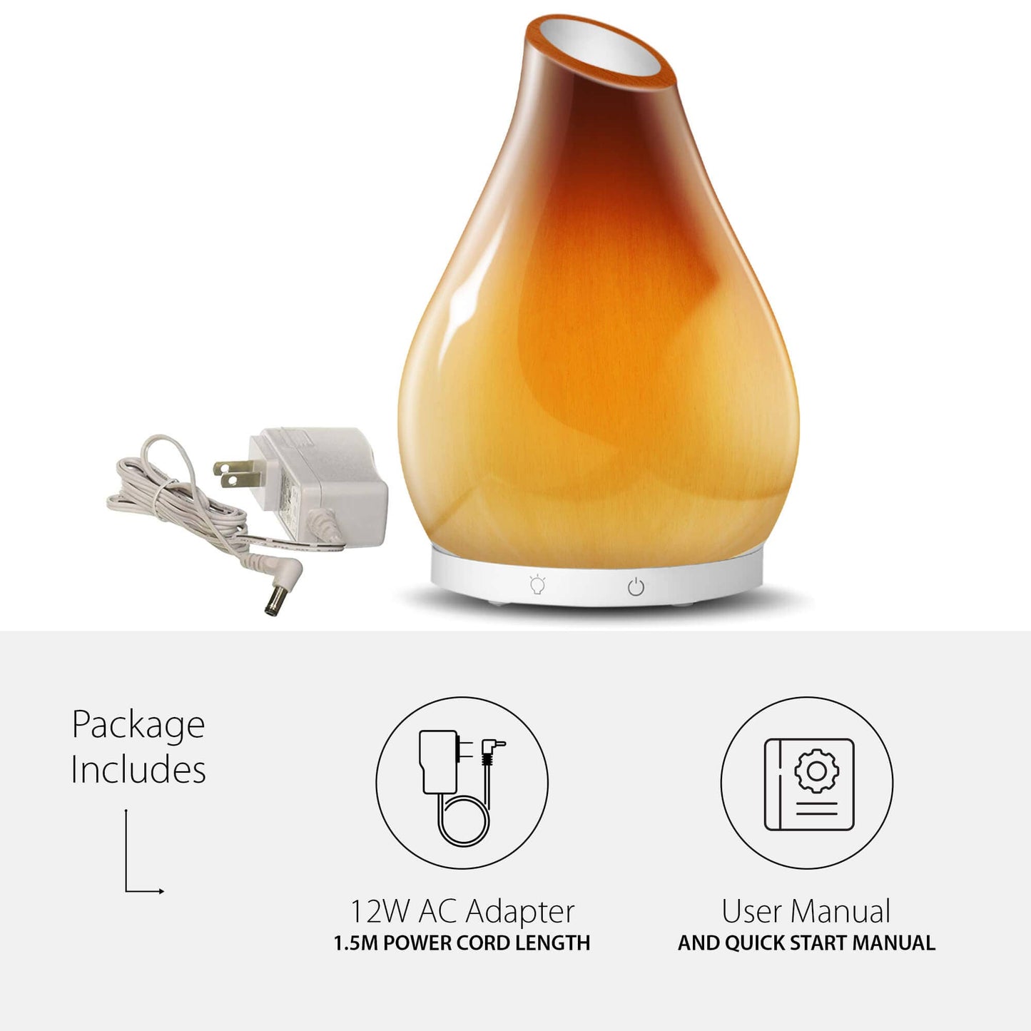 Bud Vase hand blown amber glass vase diffuser