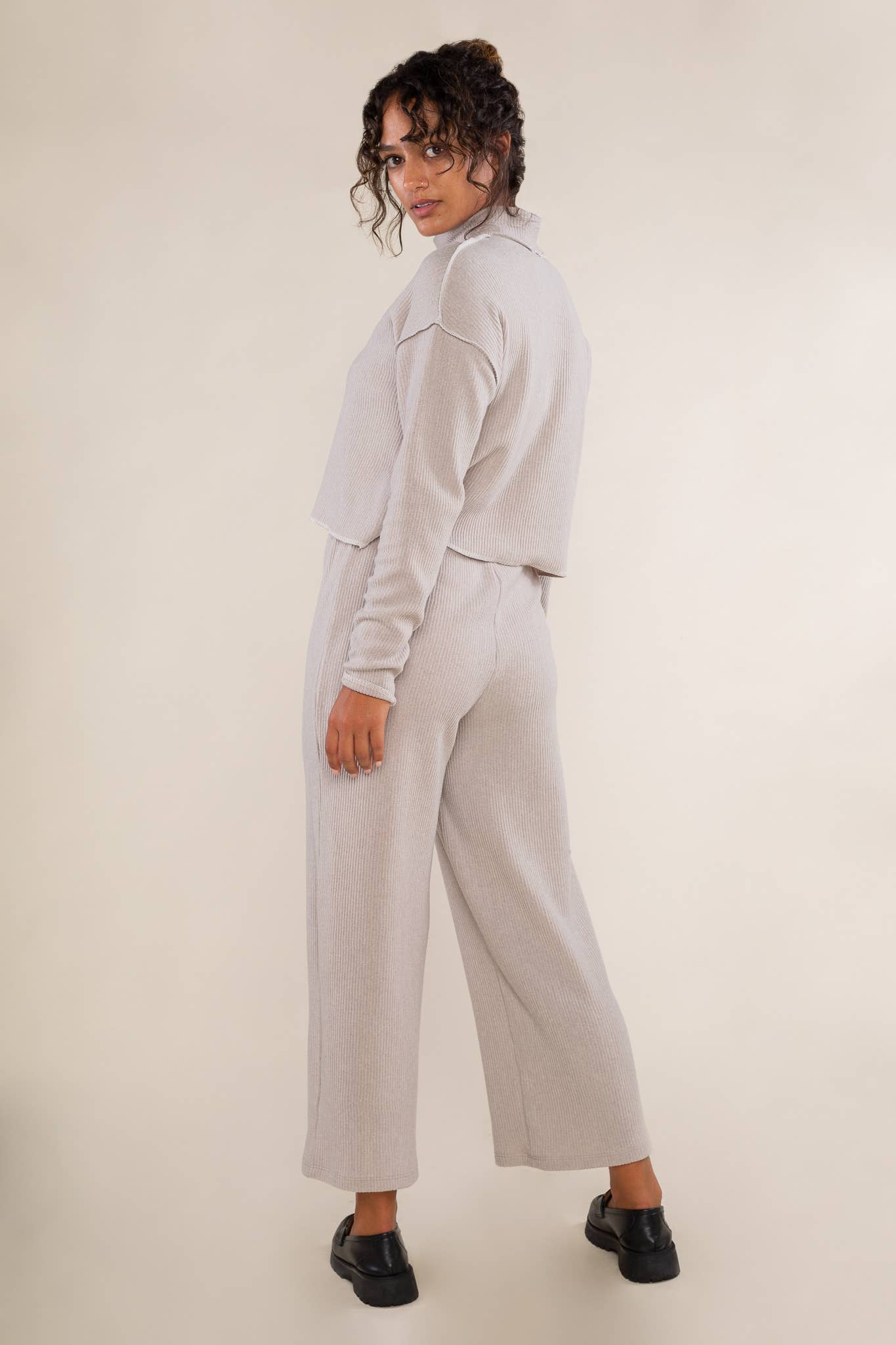 Winnie Pleated Turtleneck Top