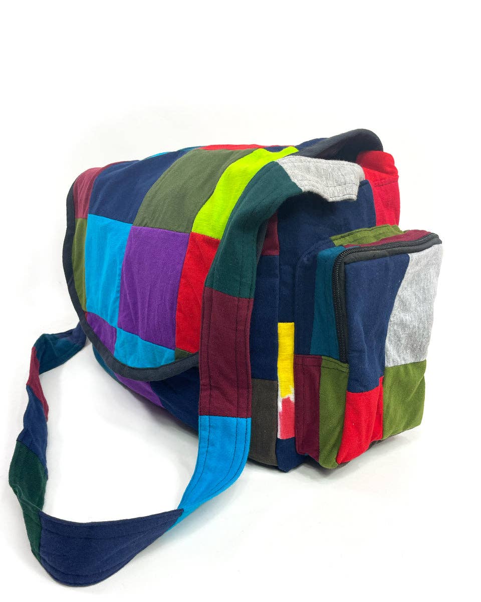 Patchwork Messenger Bag