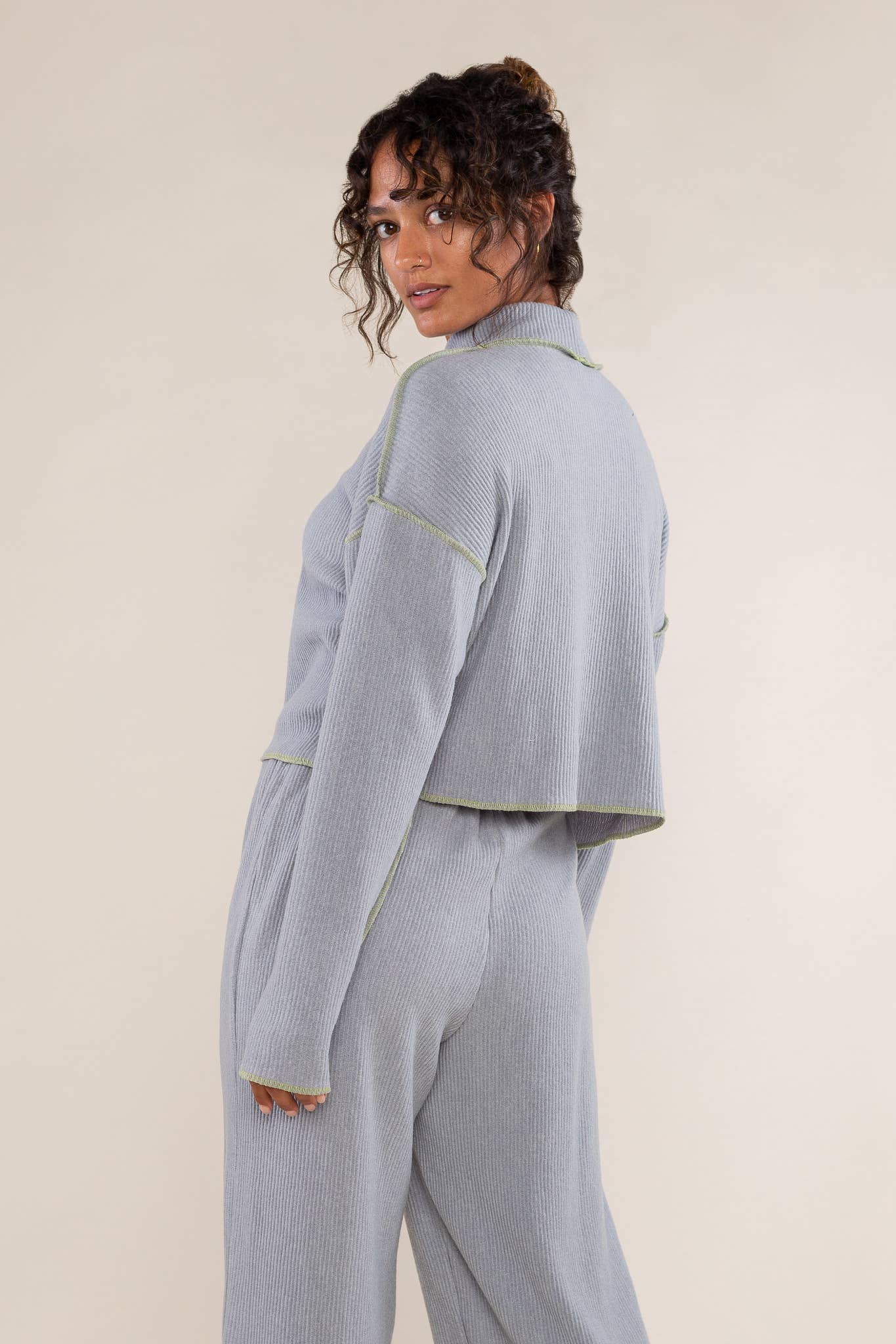 Winnie Pleated Turtleneck Top