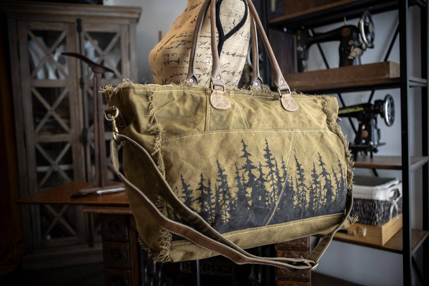 Spruce Tree Forrest Recycled Canvas Weekender
