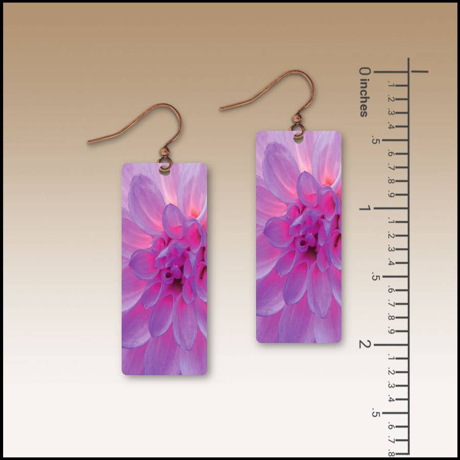 Blush Dahlia Banner Handmade Earrings
