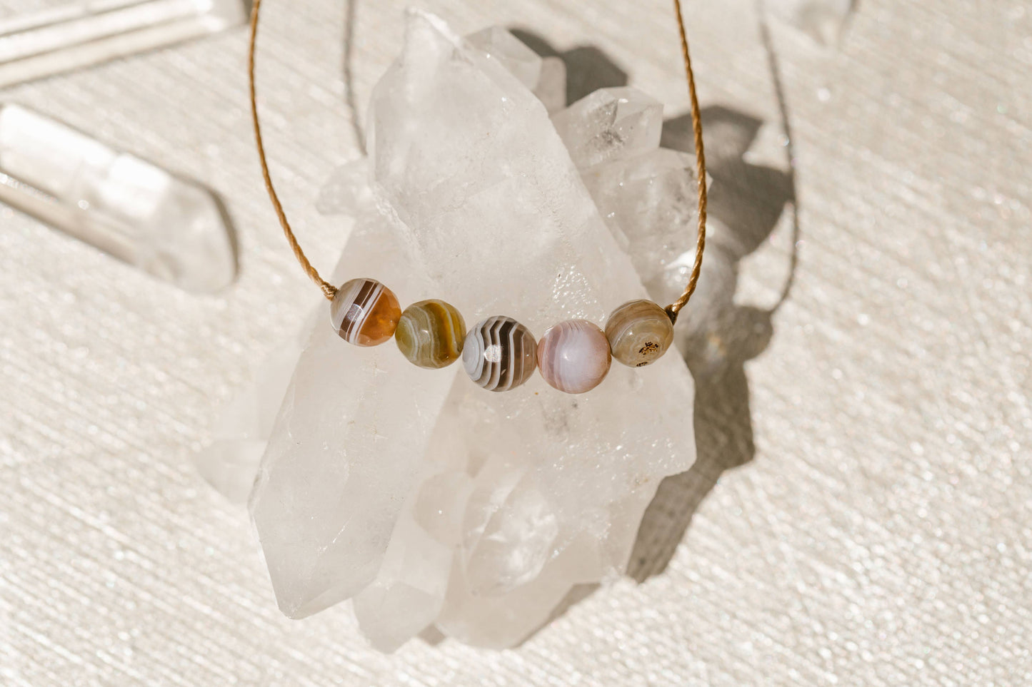 Botswana Agate Intention Necklace for Change