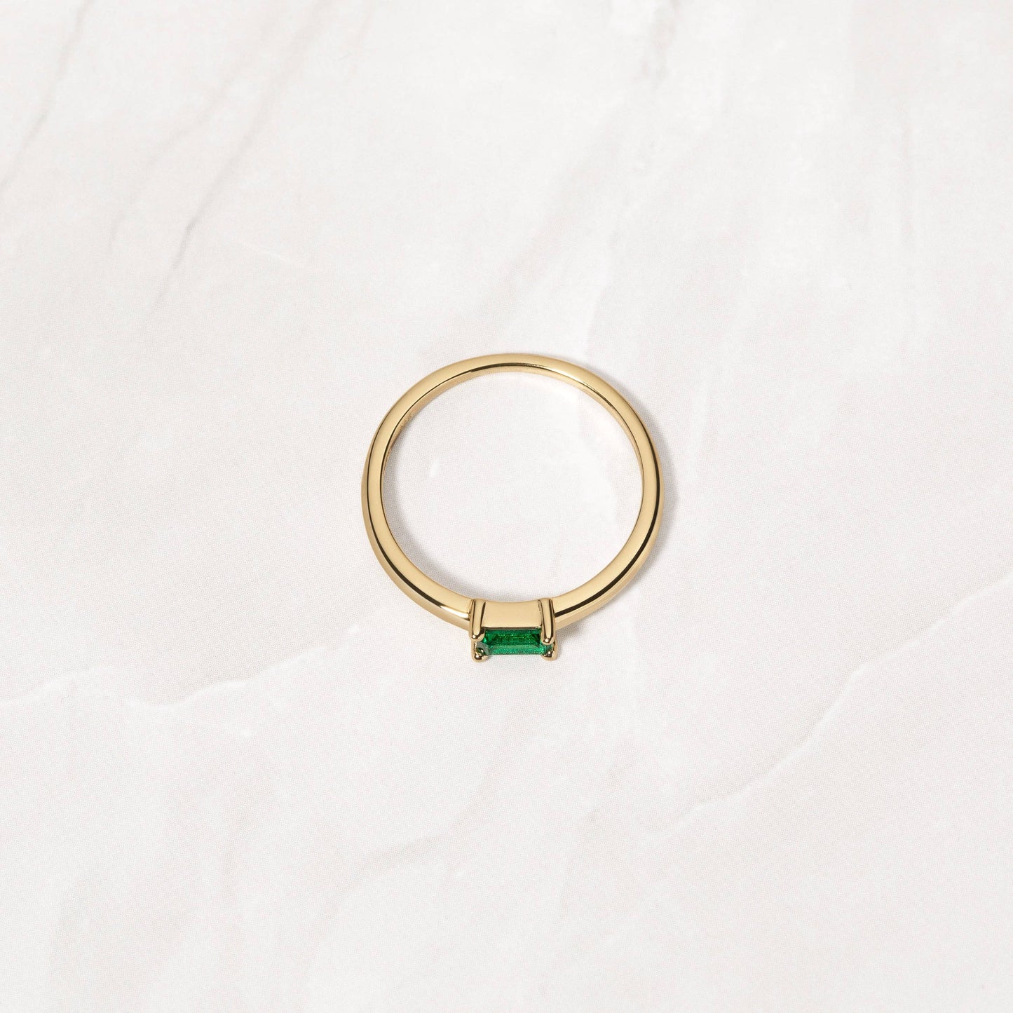 Emerald Baguette Ring