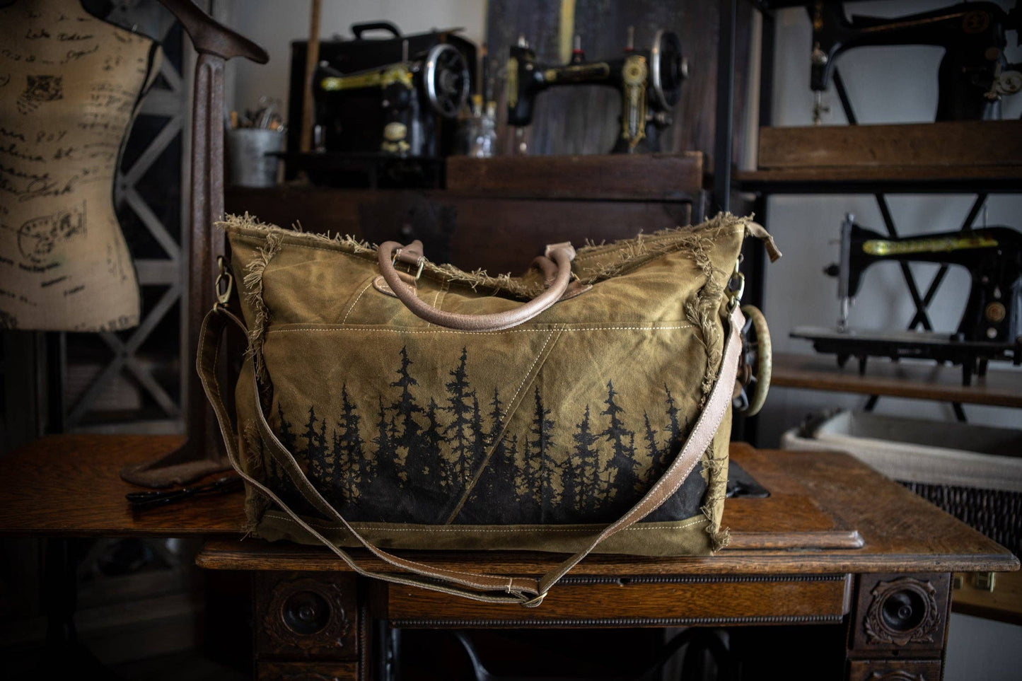 Spruce Tree Forrest Recycled Canvas Weekender