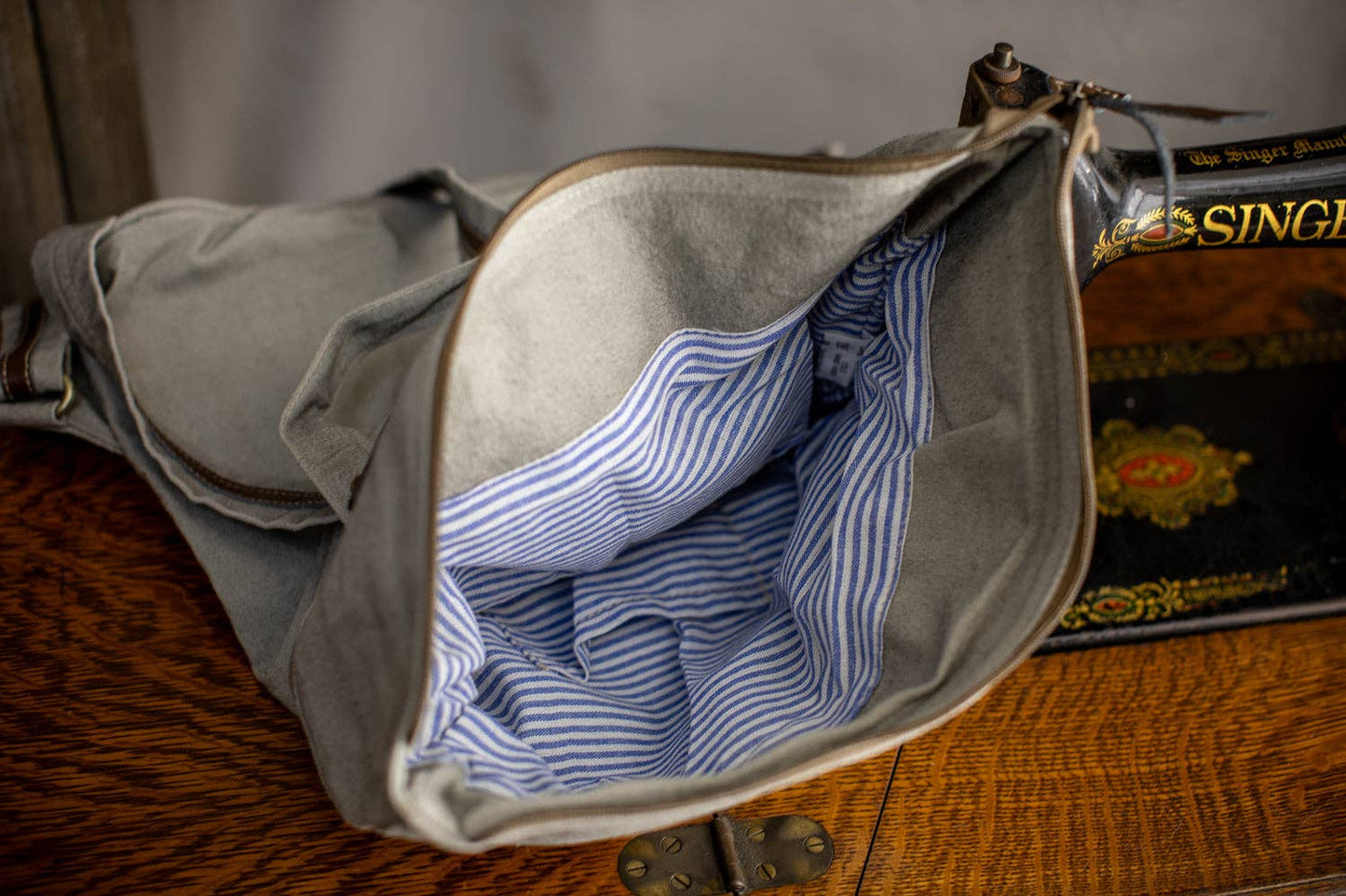 Black Spruce Forrest Recycled Canvas Backpack