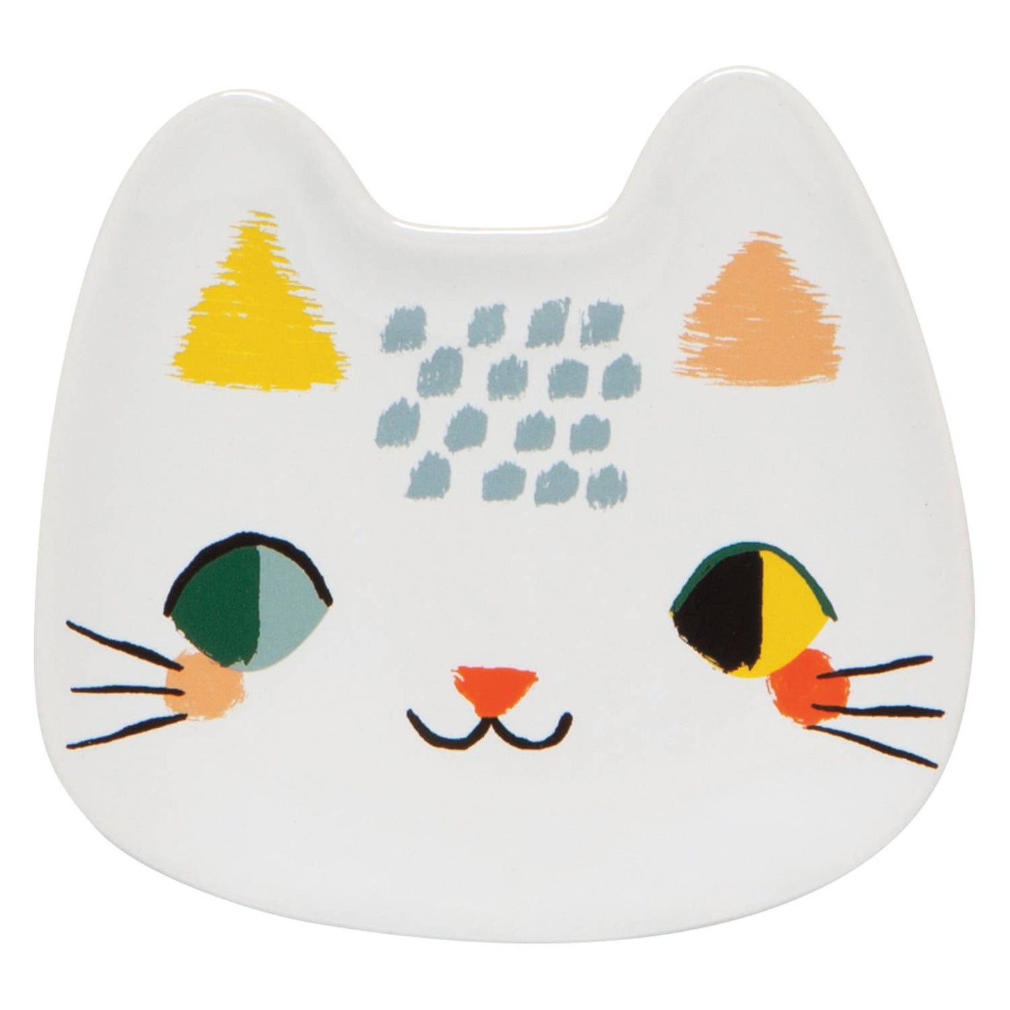 Cat Shaped Ceramic Trinket Tray