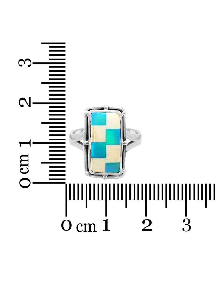 Galaxy Opal Mosaic Ring | Size 8