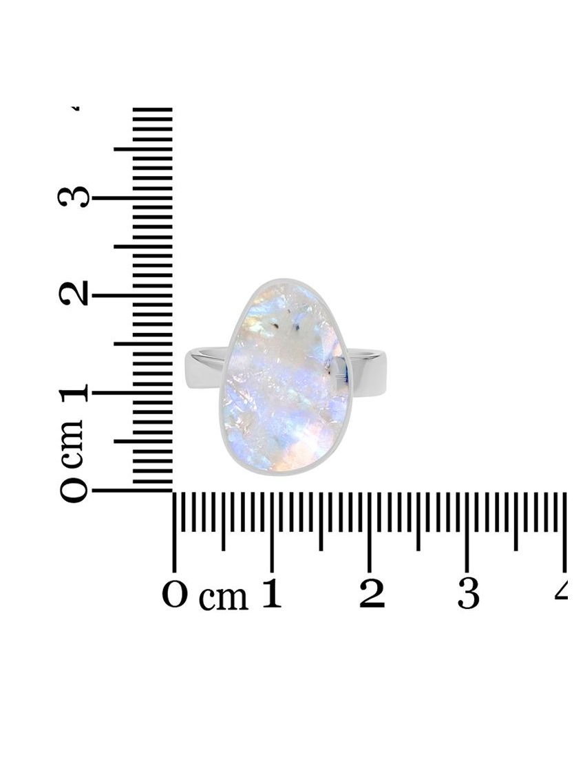 Moonstone Rough Ring | Adjustable