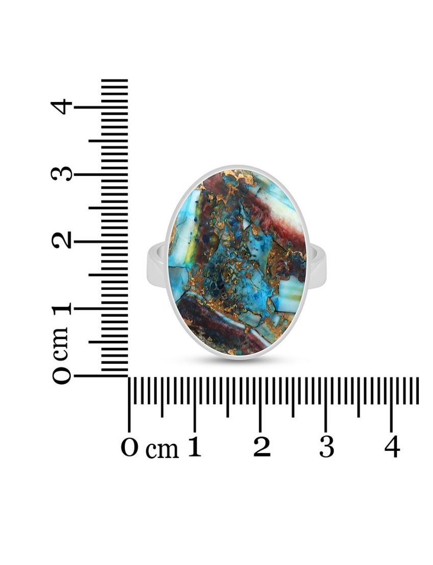 Chocolate Oyster Turquoise Ring | Adjustable