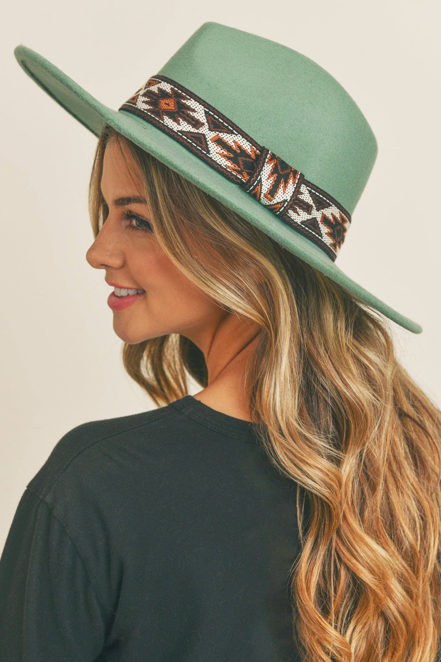 Aztec Band Felt Fedora Hat