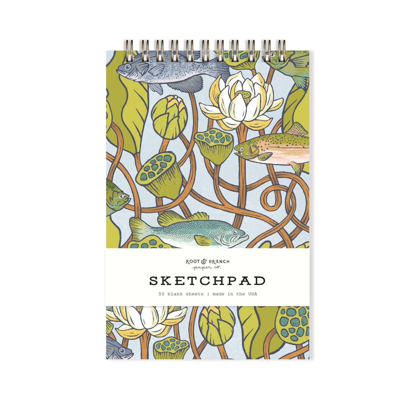 Lotus Pond Spiral Bound Sketchpad