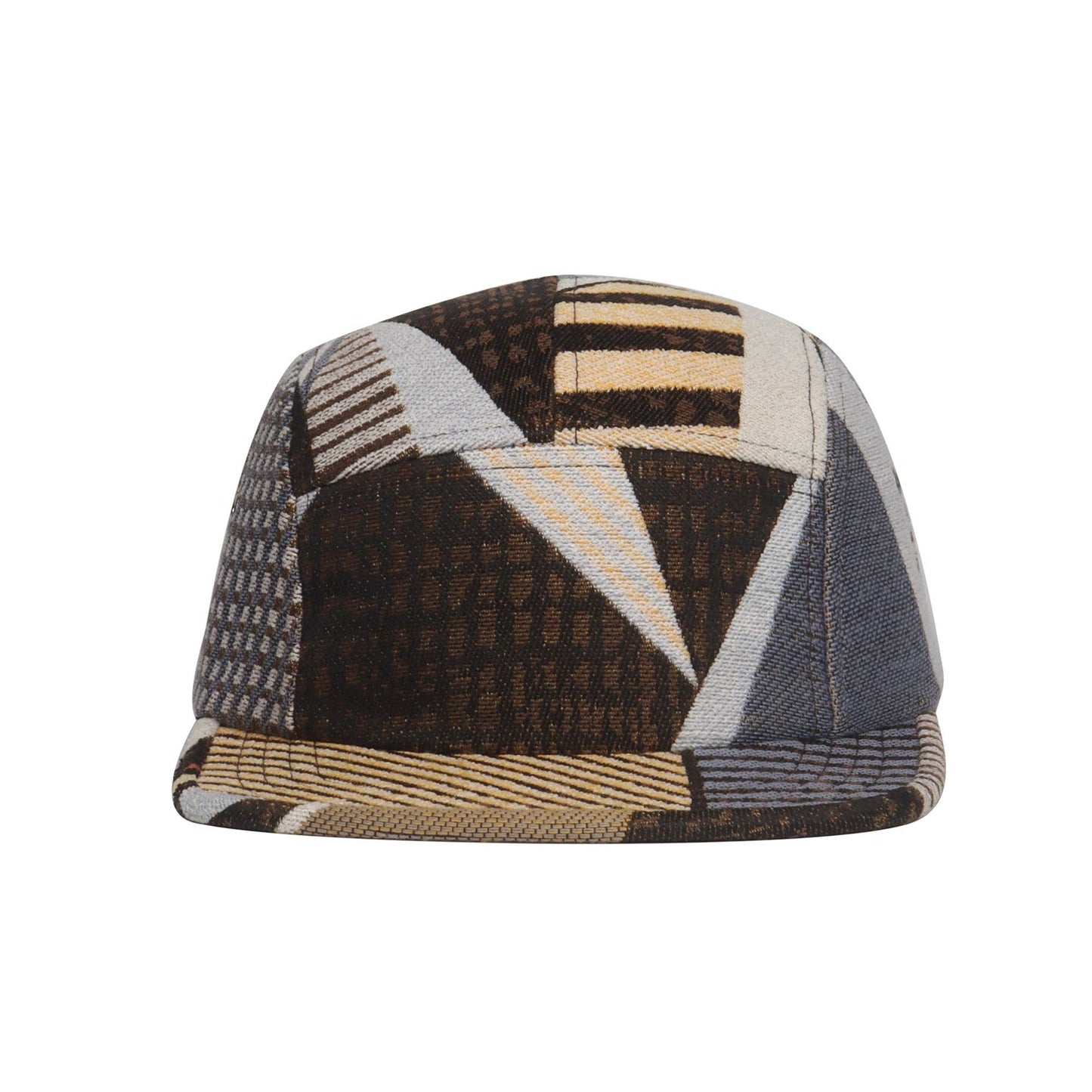 Random Patch Jacquard 5 Panel Hat Camp Cap