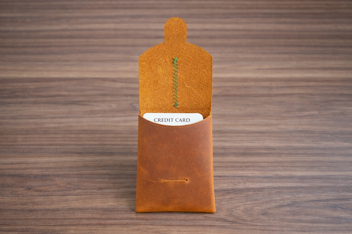 Leather Wallet Slim Handmade Card Holder for Men & Women