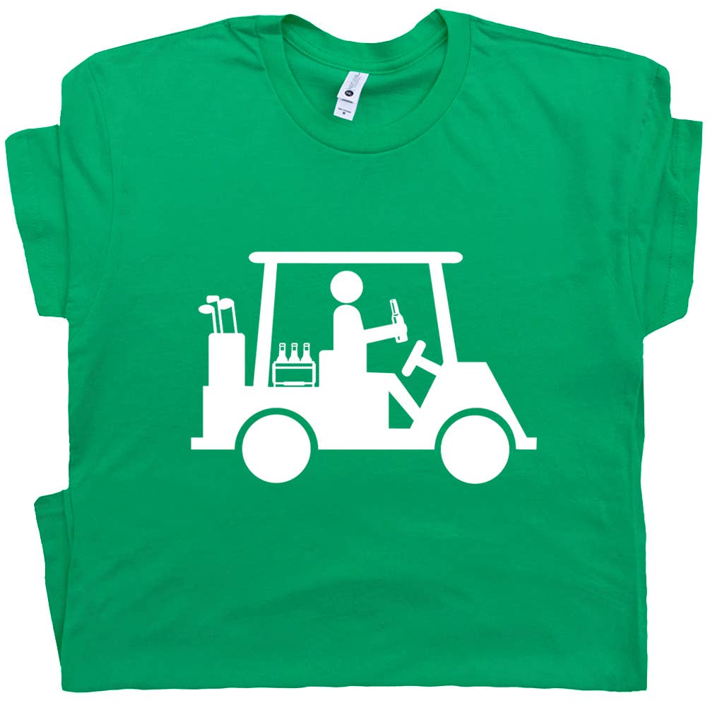 Golf Shirt Funny Golfing Beer Graphic Humor Novelty Tee